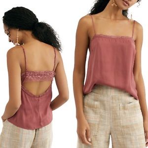 NEW! $48 Intimately FREE PEOPLE Beyond Me Cami XS Deep Red